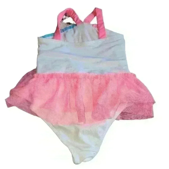 Girls Unicorn Swimsuit sz 4T - Picture 2 of 2